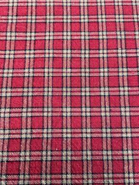 Red Plaid Cotton Fabric 1/2 yard x 42" Sewing Quilting Crafts